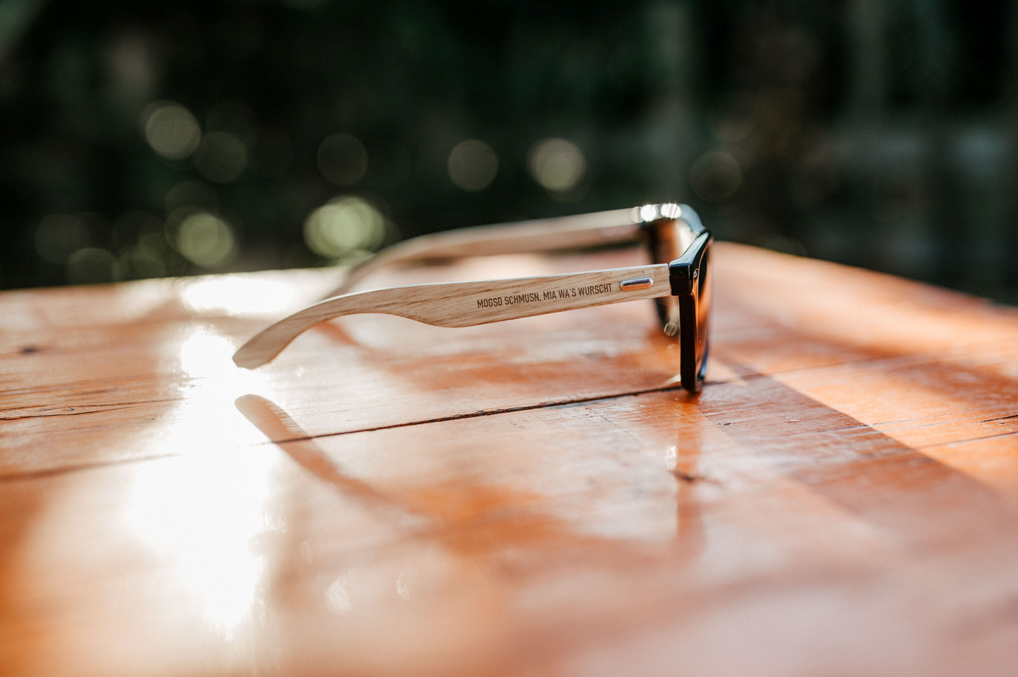 "Mogsd Schmusn, mia war´s Wurscht" Sonnenbrille