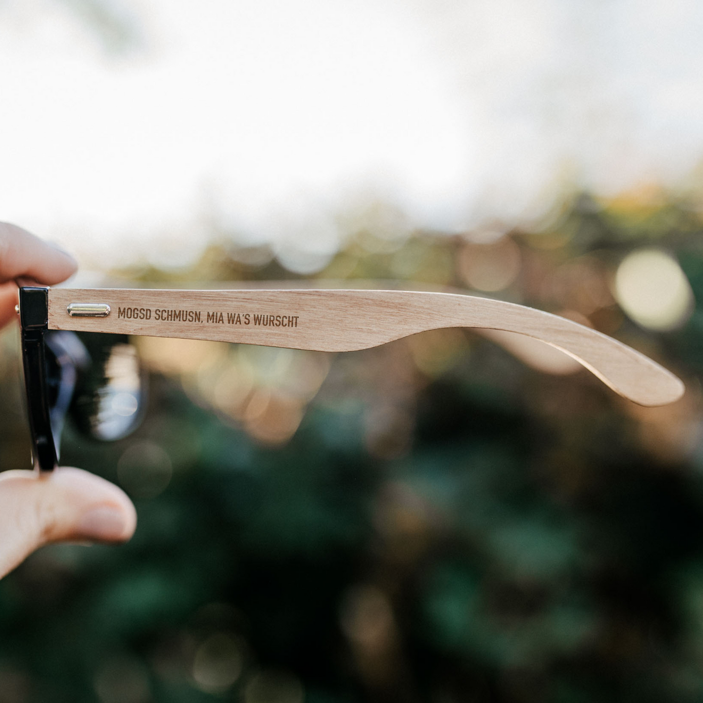 "Mogsd Schmusn, mia war´s Wurscht" Sonnenbrille